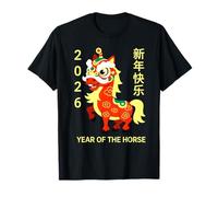 Costume de Cheval dans Un Joli Masque de Lion pour Le Nouvel an Lunaire 2026 T-Shirt
