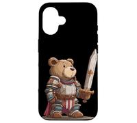 Costume de chevalerie Amusant pour Armure et épée Coque pour iPhone 16