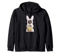 Costume de Chien Boxer Portant Un Lapin de Pâques Sweat à Capuche