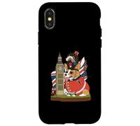 Costume de Chien Corgi Britannique dans la Garde du Roi Londres Angleterre Coque pour iPhone X/XS