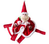 Costume de Chien de père noël, Tenue noël Chien d'équitation père, Costumes Amusants pour Animaux Compagnie Petite et Moyenne Taille, déguisement fête Cosplay, Sa