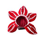 Costume de Chien démon for Animaux de Compagnie, Chapeau réglable Amusant avec des Accents de Fleurs en matériau Doux for Cosplay(Medium(1 pcs))