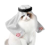 Costume de chien méditerranéen pour animal de compagnie du Moyen-Orient | Desert Cat Head Wrap | Accessoire de cosplay d'Halloween, décoration de festival culturel habillée de soutien pour cach