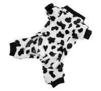 Costume de Chien Noël en Polyester, Motif Vache, Taille M | Chiots et Petits Chiens, Couverture Intégrale, Facile à Enfiler, Style Vintage, Hiver Froid