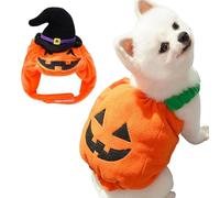 Costume De Chien - Vêtements Pour Animaux En Coton Doux Polyester, Chapeau Et Robe Cosplay Chaud Et Confortable, Costume D'Halloween | Fêtes À Thème Festival Autun