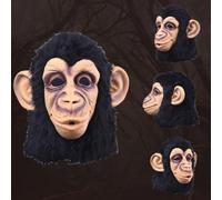 Costume de chimpanzé - Masque, coiffe réaliste, accessoire de masque d'animaux, primat pour les jeux de costume | Événement de costume avec design de scène pour Halloween, cosplay, adultes,