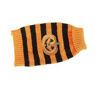 Costume de Citrouille en Tricot en Tricot, Pull-Chien d'halloween, Pull-Cover Chaud pour Animaux de Compagnie pour Petits Chats Moyens de Chiens Moyens (S)