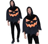 Costume De Citrouille Pour Adultes Halloween Tenue Fantaisie Poncho Tabard