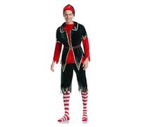 Costume de clown amusant pour adultes - Costume de cosplay festif - Tenue de performance sur scène - Tenue de fête de vacances - Vêtement de bal masqué