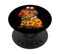 Costume de clown Capybara amusant pour les amoureux des animaux PopSockets PopGrip Adhésif