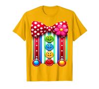 Costume de Clown coloré avec nœud Papillon et Boutons T-Shirt