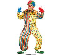 costume de clown coloré pour hommes taille M-XL, taille:XL