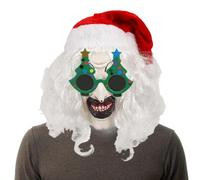 Costume De Clown De Noël - Ensemble Masque Et Lunettes De Fête, Masque Amusant, Accessoire De Vacances Lumineux | Accessoires De Costumes Pour Fêtes De Noël, Carnavals, Photomatons, Événements Familia