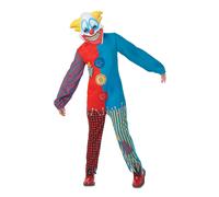 Costume De Clown Effrayant Coloré Pour Enfants, Jester Joker Pour Halloween