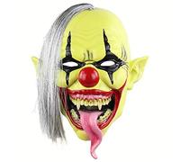 Costume de clown en latex pour bal masqué, cosplay, accessoires de photographie, masque complet en latex pour adultes, jeu d'assassin