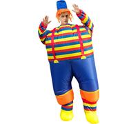Costume de clown gonflable Joker Jumpsuit pour Halloween Cosplay Party Christmas Adult Size