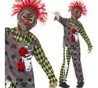 Costume De Clown Tordu Deluxe Pour Garçons, Tenue D'Horreur Pour Halloween