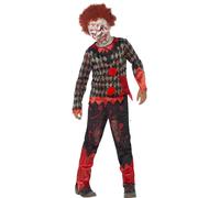 Costume De Clown Zombie Deluxe Pour Enfant Garçons Pour Halloween + Masque