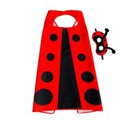 Costume de coccinelle 2 pièces 69,5 cm avec cache-yeux, cape en polyester | Déguisement d'animal pour Noël, Halloween, cosplay