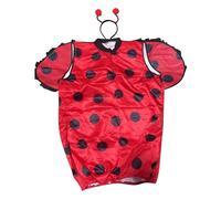 Costume de coccinelle pour femme - Jupe tutu pour adulte - Pour Halloween, carnaval, anniversaire - Avec serre-tête, manches de jambes et ailes - Rouge et noir - Accessoire de carnaval - Cosplay 05
