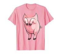 Costume de Cochon Rose pour Adulte et Enfant T-Shirt