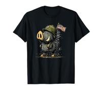 Costume de Cochon Sauvage avec Drapeau Patriotique T-Shirt
