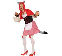 Costume de conte de fées de loup-garou Cape queue robe rouge Tenue d'événement créatif, Taille : 48 - 50 (M) Couleur : Rouge