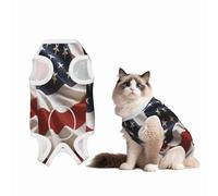 Costume de convalescence pour chiens et chats avec drapeau des États-Unis d'Amérique après une chirurgie, chemise de convalescence pour animal domestique