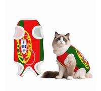 Costume de convalescence pour chiens et chats avec drapeau du Portugal après une chirurgie, chemise de convalescence pour animal domestique