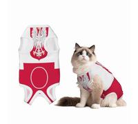 Costume de convalescence pour chiens et chats - Drapeau de la Pologne après une chirurgie - Chemise de convalescence pour animal domestique