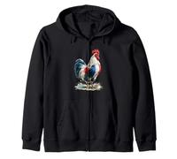 Costume de Coq Amusant aux Couleurs françaises Sweat à Capuche