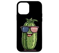 Costume de cornichon cool du 4 juillet avec lunettes de soleil américaines Coque pour iPhone 12 mini