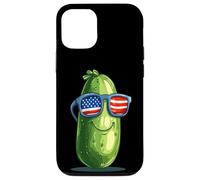 Costume de cornichon Heureux avec Lunettes de Soleil du 4 Juillet Coque pour iPhone 12/12 Pro