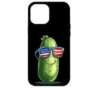 Costume de cornichon Heureux avec Lunettes de Soleil du 4 Juillet Coque pour iPhone 12 Pro Max