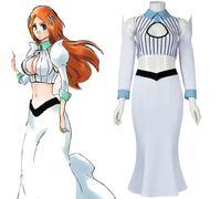 Costume de cosplay Anime Inoue Orihime, jupe longue blanche, perruque, tenue de princesse pour femmes, Halloween, carnaval costume