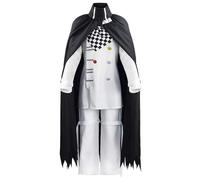 Costume De Cosplay Anime Pour Uniforme Blanc Kokichi Ouma Ensemble Complet Avec Cape Jeu De Rôle Halloween Unisexe (Blanc,3XL)