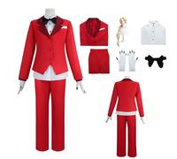 Costume de cosplay C'harlie M'orningstar anime avec perruque Déguisement complet pour filles Tenue de scène Uniforme Vêtements de jeu de rôle Idéal pour la danse le carnaval Halloween Noël et autres f