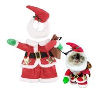 Costume de cosplay de chat pour festivals - Père Noël avec chapeau - Vêtements légers pour animaux de compagnie - Tenue festive mignonne - Parfait comme accessoire de fête pour spectacles sur scène