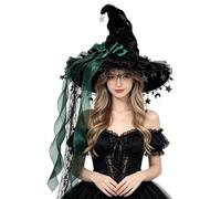 Costume De Cosplay De Couvre-chef De Festival - Arc Gothique À Large Bord H | Couvre-chef De Sorcière De Carnaval Drôle, Accessoire De Tête De Chapeau De Sorcière Pour Fête De Vacances, Bal Fantaisie, Ma