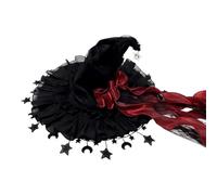 Costume De Cosplay De Couvre-chef De Festival - Arc Gothique À Large Bord H | Couvre-chef De Sorcière De Carnaval Drôle, Accessoire De Tête De Chapeau De Sorcière Pour Fête De Vacances, Bal Fantaisie, Ma
