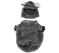 Costume de Cosplay de poupée de Chien, Peluche Douce, Tenue Amusante pour Animaux de Compagnie, pour Halloween, fête de noël, matériel en Velours Comprenant Une Casquette et des (S)