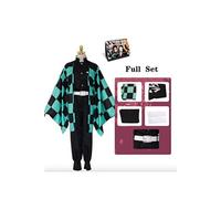 Costume de Cosplay et Calendrier Demon Slayer 2022 en français Kamado Tanjirou L(163-170cm) Vert