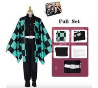 Costume de Cosplay et Calendrier Demon Slayer 2022 en français Kamado Tanjirou XXL(175-180cm) Vert