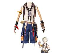 Costume de cosplay Genshin Impact Bennett - Ensemble de jeux d'Halloween - Tenue uniforme avec accessoires - Taille XL