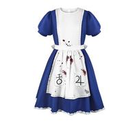 Costume De Cosplay Jeux Alice: Madness Returns Outfit Ensemble Complet avec Chaussettes pour Femmes Uniforme Halloween Carnaval Party Dress Up Costume(Size:M,Color:Vêtements)