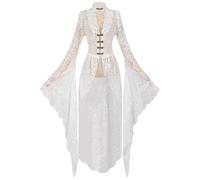 Costume de cosplay médiéval Total War PC pour festivals - Vêtements élégants avec motif en dentelle - Parfait pour les fêtes de la bière - Taille complète incluse - Idéal pour tous les costumes de
