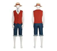 Costume De Cosplay One Piece Luffy Pour Halloween, Costume De Film One Piece Wano Live Action