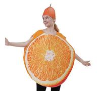 Costume de cosplay orange fruit - Tenue de fête confortable - Déguisement créatif pour Halloween, festivals, spectacles sur scène, activités familiales - Humour sur le thème et légumes