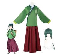 Costume De Cosplay pour Femmes/Hommes, Journal Intime D'apothicaire, Maomao, Robe De Cosplay avec Perruque, Tenue d'uniforme d'halloween(Size:XS,Color:A)