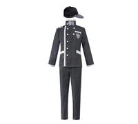 Costume De Cosplay Pour Hommes Anime Pour Uniforme Scolaire Saihara Shuichi Tenue D'halloween De Détective De L'armée Ensemble Complet (Noir,L)